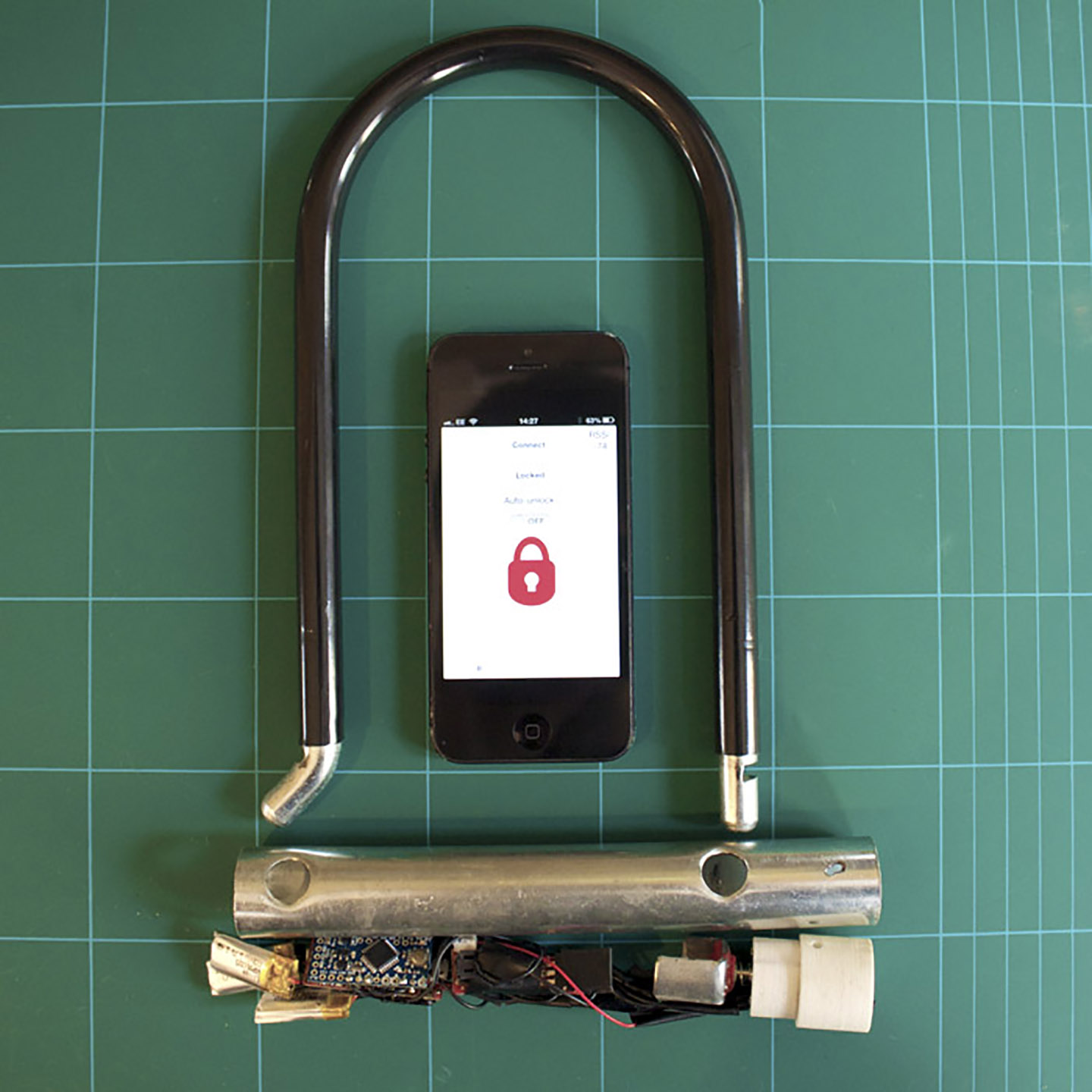 BLE bike lock inside